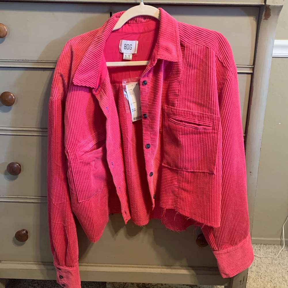 CLOSET CLEAROUT! Urban Outfitters cropped corduroy shacket.